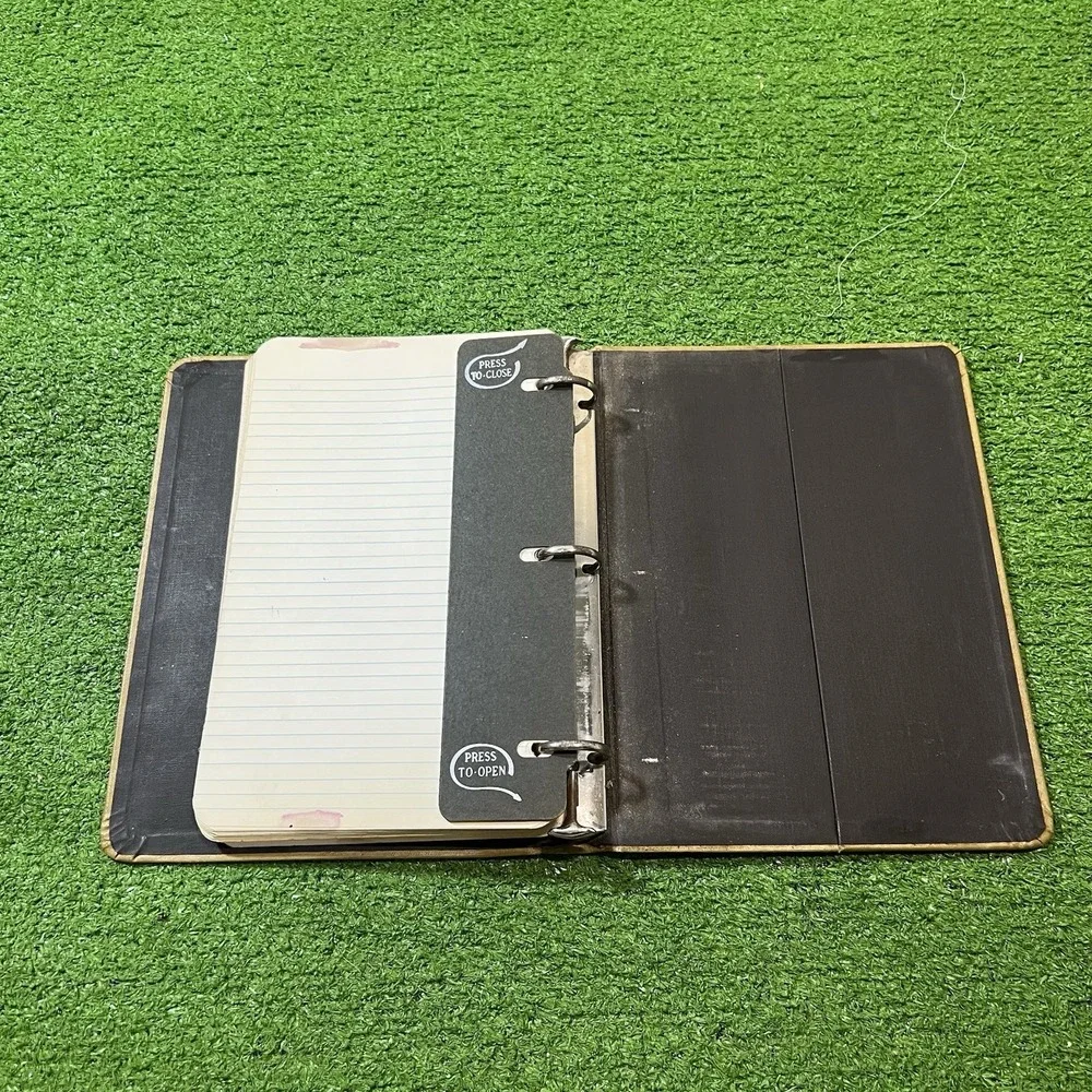 VTG University Of Houston Leather Notebook 1950s UofH Cougars Trussel USA READ
